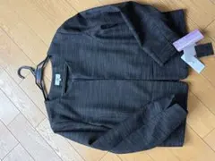 ノーカラージャケット ブラック