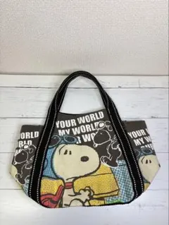 スヌーピー PEANUTS トートバッグ サイドポケット キャンバス
