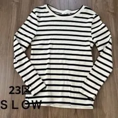23区　ＳＬＯＷ　ミドルフライスジャージー　長袖カットソー　ボーダーのサムネイル