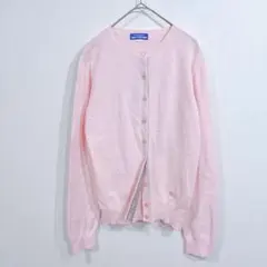 バーバリーブルーレーベル　ノバチェック　ピンク　カーディガン　ホース刺繍