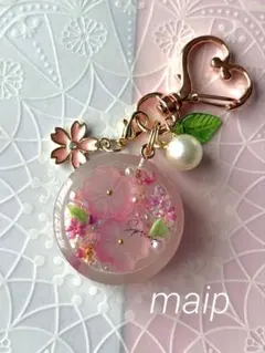 シャカシャカキーホルダー＊さくら日和＊ミニシェイカー