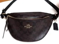 【極美品】COACH ボディバッグ ダークブラウン