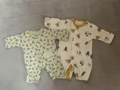 即購入可 匿名配送 動物柄ロンパース ★2枚セット50-60cm