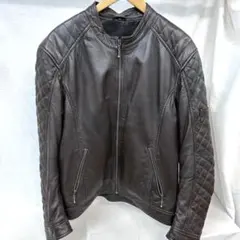 RIDEZ ブラックレザー シングルライダースジャケット XL エイジング