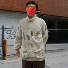 90s 古着　フリース　ヴィンテージ　ジャケット　アニマル　クマ　ペンギン