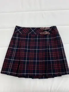 バーバリーブルーレーベル ノバチェック ミニスカート ベルト プリーツ