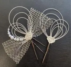 ⭐︎専用⭐︎水引ヘアアクセサリーセット⭐︎ホワイト系