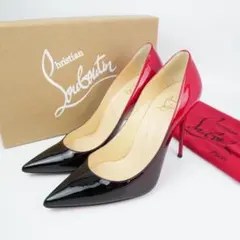 EU38 Christian Louboutin 黒赤 ハイヒール 451A