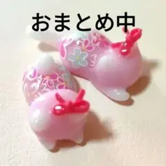 No.116 レジン道 猫 チェリー柄フラワー柄 6匹セット - メルカリ
