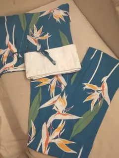 撫松庵 浴衣 極楽鳥花柄のサムネイル