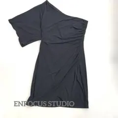 ENFOCUS STUDIO 黒 片袖 ラップスタイル ワンピース