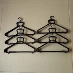スーツハンガー　6本セット　黒　まとめ売り