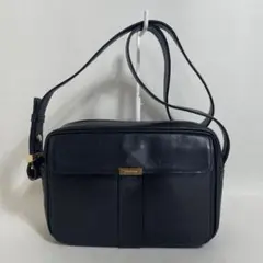 2602-55｜イヴサンローラン ショルダーバッグ レザー ブラック