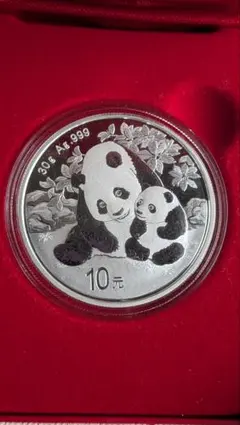 中国パンダ銀貨【2007年・1oz】箱とクリアケース付 - メルカリ