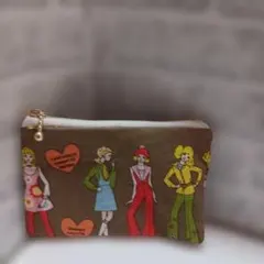 女の子柄　ミニポーチ