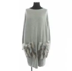 Diagram グレー ファー付き ニット