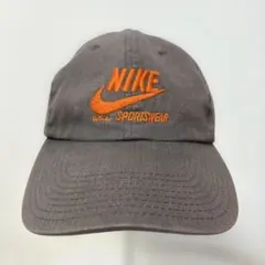 90s NIKE ナイキ キャップ 帽子 USA SPORTSWEAR グレー