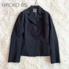 ヒロコビス ストレッチ ジャケット 黒 (9) テーラード 軽量 ナイロン混