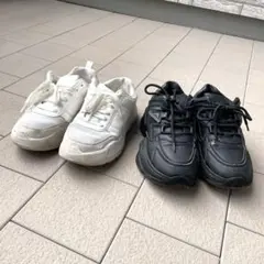 ホワイト ブラック 厚底スニーカー　まとめ売り
