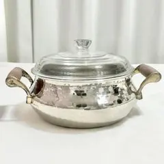 鍋　両手鍋　カレー鍋　カレーポット　ガラス　蓋　ステンレス　木製　ハンドル　取手のサムネイル