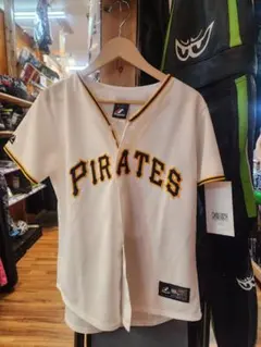Majestic MLB パイレーツ ベースボールシャツ ユニフォーム XL 白