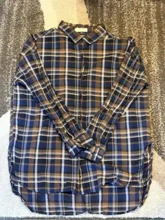 薄手 長袖チェックシャツ