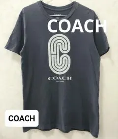 未使用COACH グラフィックプリント Tシャツ X SMALL ブラック 小さいサイズ】ステッチ刺繍デザインTシャツ(カットソー・T
