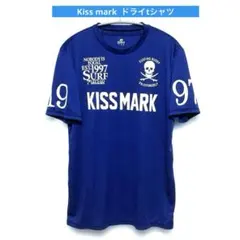 キスマークKISS MARK tシャツ、ネイビー 、スカル柄 、Lサイズ