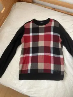 ブラックレーベルクレストブリッジ　 チェック柄ニットセーター Lサイズ