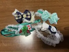 犬用リボンヘアアクセサリー4点セット