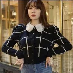 herlipto Crillon Boucle Cardigan 黒　ニットのサムネイル