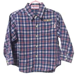 レトロ　旧タグ　ミキハウス チェックシャツ 90cm オールドミキハウス