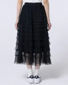 チュールティアードスカート