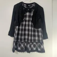 子供用 ワンピース ボレロ付き 130cm ブラック