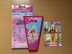 ディズニーランド　パルパルーザ　ミニー　ワッペンバッジ　カード　プルートセット