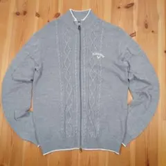 D*a様 美品　Callaway ジップアップセーター　グレー　メンズ　LLのサムネイル