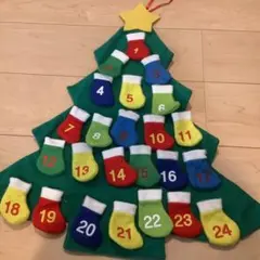 クリスマス アドベントカレンダー ツリー型 壁掛けのサムネイル