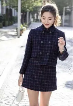 極美品✨定価6万円】アニエスベー タータンチェックウールジャケット