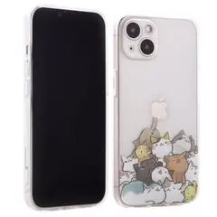 iphone13 pro ケース かわいい 猫柄 クリア 軽量 （6.1