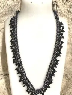 ハンドメイド⑅︎◡̈︎* ビーズレースネックレス
