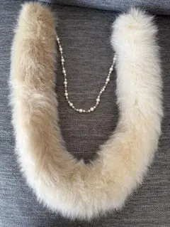 ファーマフラー　ケイコクロイシ　スワロフスキークリスタルコンポーネンツ付き