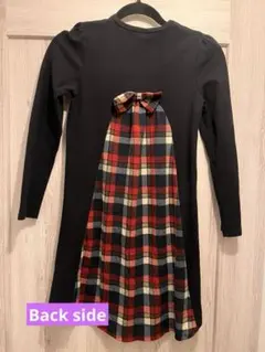 秋冬ワンピース　150 ビーデスビー　チェック　スカート