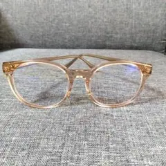 クリアベージュ オーバル型 メガネ