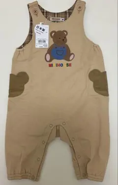 新品未使用　タグ付き　ミキハウス　オーバーオール　Mサイズ