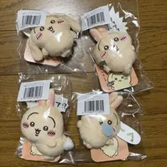 うさぎだらけくじ　E賞ぬいぐるみバッジ　4点セット