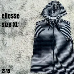 ellesse エレッセ ストライプフードパーカー XL　2145