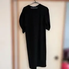 美品ZARA ロングワンピース ブラック