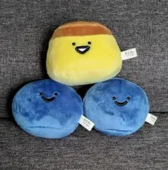 お文具といっしょ　ヘアクリップ付きぬいぐるみ　３個セット　プリンさん　名も無き者