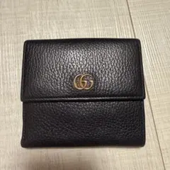 Gucci ブラックレザー 二つ折り財布