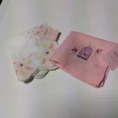 ブルーミング中西　刺繍ハンカチ　２枚セット